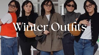 WINTER OUTFITS  how to always have something to wear [upl. by Esiocnarf826]