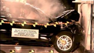 Volvo V70  2005  NCAP Frontal Crash Test by NHTSA 12 [upl. by Lleynad497]