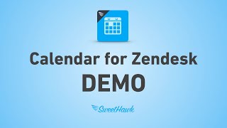 DEMO of the Calendar app for Zendesk [upl. by Haleak]