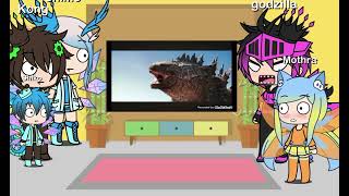 kaijus react godzilla vs scylla gacha lifekaijus [upl. by Nodnart28]