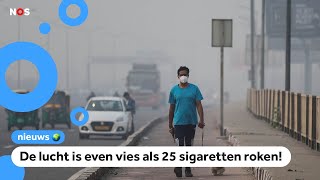 Scholen in India dicht vanwege smog [upl. by Fadas826]