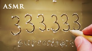 ASMR Digit 3 Wax Carving in 33 Ways  333333 Sub Special [upl. by Nomrah]