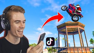 Recreating VIRAL GTA 5 STUNTS On Tik Tok 35 [upl. by Aeresed]