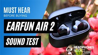 EarFun Air 2 Sound Quality Test  HeadphonesAddict [upl. by Kreegar930]