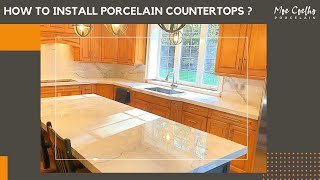 How to Install Porcelain Countertops [upl. by Nahsaj]