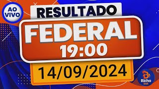 Resultado do jogo do bicho ao vivo  Federal  1900  14092024 [upl. by Lyall]