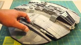 Moebius 132 Cylon Raider finished and lighted model [upl. by Cyril]