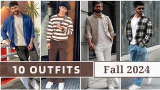 10 Latest Fall Outfit Ideas for Men 2024  Mens Fashion [upl. by Nahgaem]