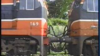 CIE locomotive 169 141 class a decade apart in Drogheda [upl. by Novel29]