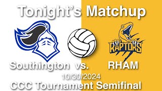 Southington Girls Volleyball vs RHAM 10302024 [upl. by Punke]