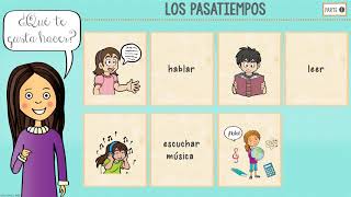 LOS PASATIEMPOS PARTE 1  Spanish Pastime Activities [upl. by Mihsah]