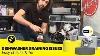 Dishwasher Not Draining Water Properly  How to Fix [upl. by Togram69]