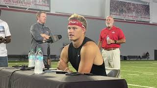 Ohio State QB Lincoln Kienholz Talks Following Fall Camp Practice No 5 [upl. by Laicram]