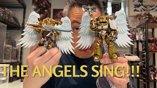 Unboxing amp Review of JoyToy x Warhammer 40K Sanguinary Guard Death Mask w Sword amp Reg Helm w Axe [upl. by Vivi821]