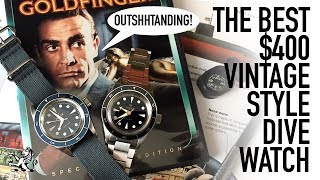 The Best Vintage Inspired Dive Watch Under 400 amp Hottest New Brand Of 2018  Lorier Neptune Review [upl. by Cchaddie]