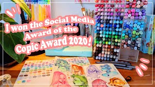 Copic Award 2020  drawing session 09 ✨🌸 [upl. by Ziegler]