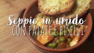 SEPPIE IN UMIDO CON PATATE E PISELLI  ricetta facile [upl. by Nnaaras303]