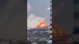 Massive explosion on a cargo ship in China  DW News [upl. by Ulita]