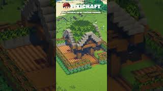 🌲 Survival Wooden House ⛏️ Minecraft Build Tutorial [upl. by Oniuqa]