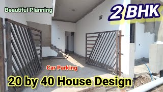 20×40 house plan with car parking  20 by 40 house design  2040 feet house walkthrough [upl. by Aiela713]