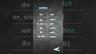 Modalverb Konjugation Präsens wollen shorts deutsch verb [upl. by Hannej134]