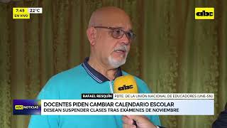 Docentes piden cambiar calendario escolar [upl. by Cohberg998]