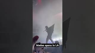 bladee opens cold vision tour la show with paranoia intro i was getting squished to death bladee [upl. by Adelice]