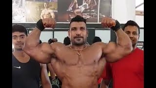 Sri Lankan Hulk Bodybuilder Lucion Pushparaj  Gym posing [upl. by Cam]