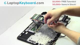 How to Replace HP PAVILION 15AU123CA Laptop Keyboard amp Palmrest Dismantle 15AB 15BK [upl. by Hawkie]