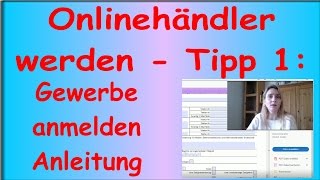 Tipps für Onlinehändler Gewerbeanmeldung  Anleitung wie man ein Gewerbe anmeldet  Lethargic Mom [upl. by Drus]