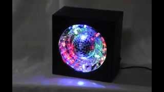 LED Rotating Disco Ball Mirror Party Box Light [upl. by Alaster]