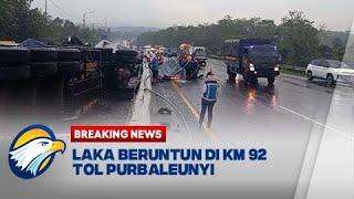 BREAKING NEWS  Kemacetan Terjadi Akibat Laka Beruntun di KM 92 Tol Purbaleunyi [upl. by Arodasi]