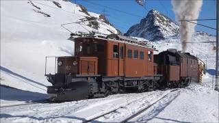 Dampf  Schneeschleuder am Berninapass 22 1 2017 [upl. by Field970]