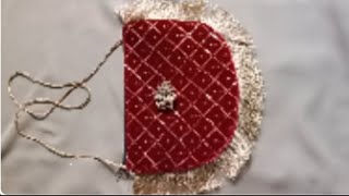 very easy to sew siling 🛍️ bag party wear bag  bridal ki sider wali bagsiling bag tutorial [upl. by Ayotnom]