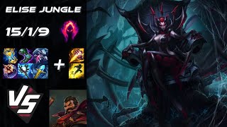 JUNGLE Elise vs Graves  EU Grandmaster Patch 1423 [upl. by Annoel]