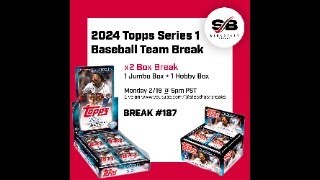 2024 Topps Series 1 Jumbo  Hobby 2 Box Team Break 187  DERBY DUEL RANDOMIZER [upl. by Shevlo7]