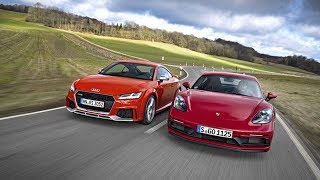 2018 Porsche 718 Cayman GTS vs 2018 Audi TT RS [upl. by Parke]