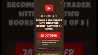 Become a Pro Trader with These Two Books  Part 2 of 5  MemeFi memefi code [upl. by Meer887]