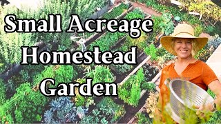 Self Sufficiency on Small 12 Acreage  My Vegetable Garden Layout [upl. by Henke]