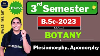 Plesiomorphy Apomorphy  BSc Botany 3rd Semester  Swati Maam [upl. by Airtemak]