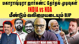 Maharashtra Jharkhand 2024 Election Results Setback For INDIA Bloc  NDA Journalist mani Interview [upl. by Kristianson]