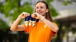 Persmoment Femke Bol  EK Atletiek München [upl. by Janeen696]