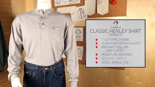 Long Sleeve Henley Product Video M060T [upl. by Aihseym556]