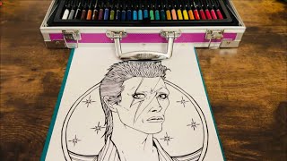 ASMR Colouring in David Bowie [upl. by Ardnoid]