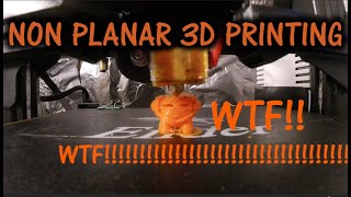 Non planar 3D printing 3d Marvin with Curvislicer [upl. by Enyallij]