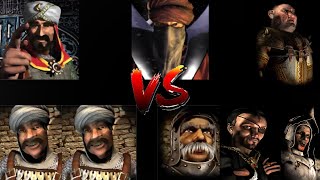 SALADIN VS WAZIR VS PIG VS 2 SULTANS VS MARSHALL SNAKE RAT  Stronghold Crusader Ai Battle [upl. by Nittirb]