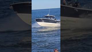 Speedy Blackfin Rips It Through The Rough Manasquan Inlet Wakes [upl. by Esorbma]