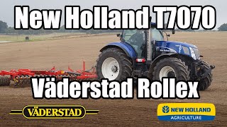 New Holland T7070 amp Väderstad Crosskillvält [upl. by Soluk]