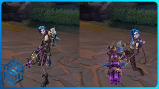 Arcane Fractured Jinx vs Arcane Jinx Skin Model Comparison [upl. by Dorey322]