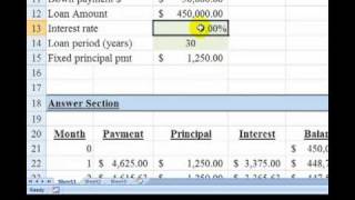 Fixed Principal Amortization Schedule Part 1 [upl. by Chaker990]